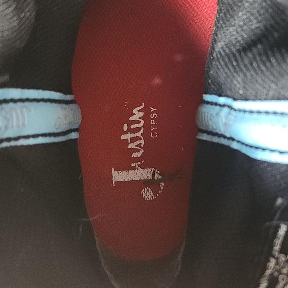 Justin Gypsy Western Short 8" Boots Aqua and Black - Picture 12 of 12